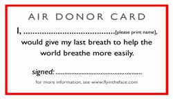 air donor card